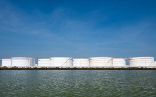 istock Large crude oil tanks 1916686870