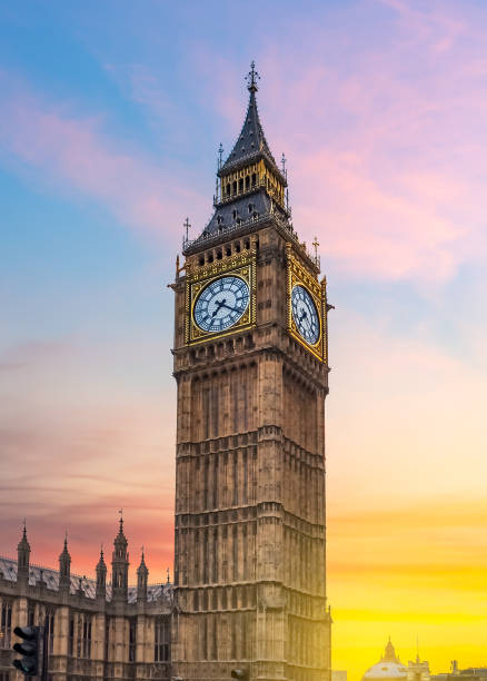 istock Big Ben tower at sunset, London, UK 1916702501
