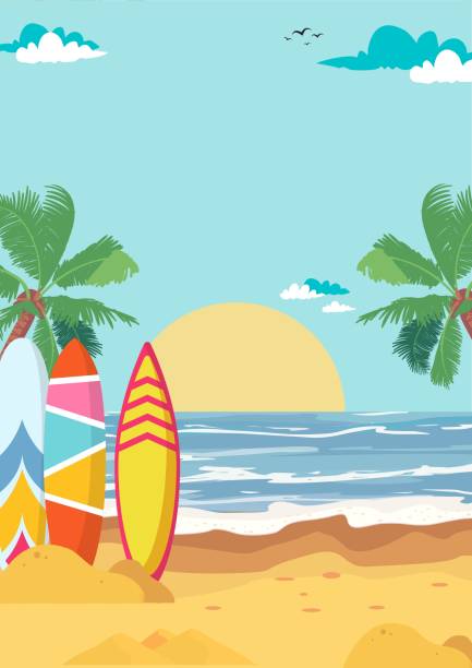 summer background, sea and beauty for products. - backgrounds color image directly above full frame stock illustrations