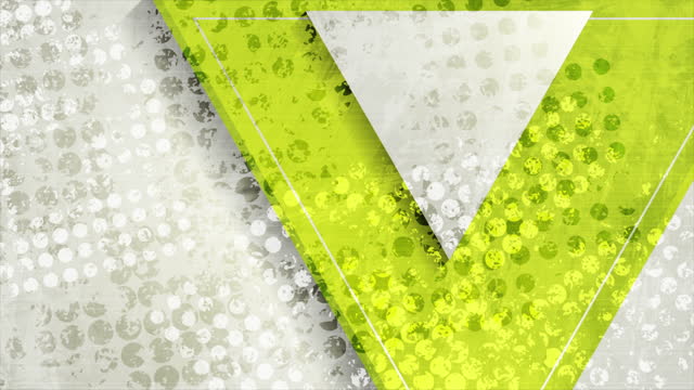 Green and grey tech geometric grunge abstract motion background