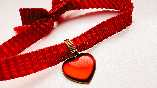 Valentine's day, heart, necklace, bracelet, red ribbon