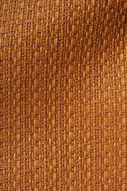istock Vertical of a brown woven wavy fabric background 1916756395