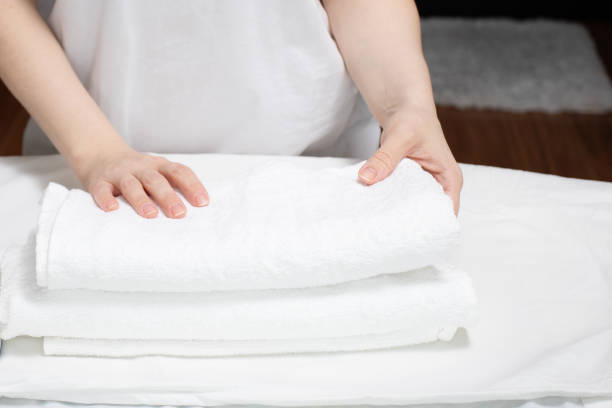 istock Ironing clothes, household chores, clothes on a board. 1916765054