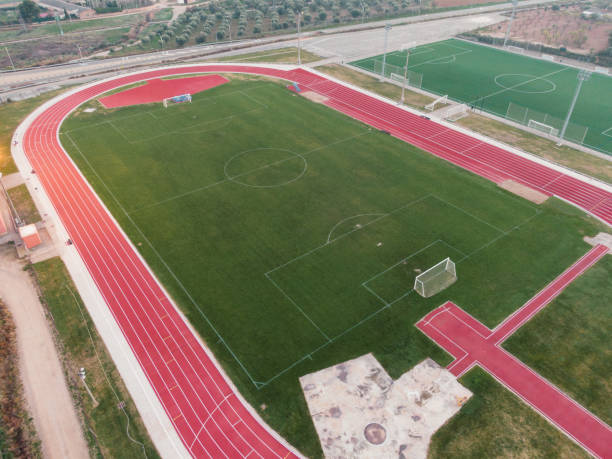 Running track and soccer field