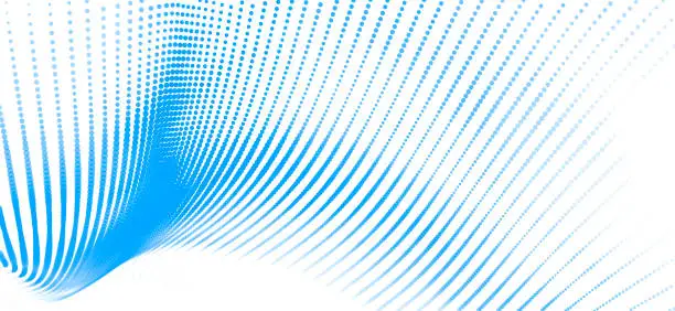 Vector illustration of Abstract digital wave of particles. Futuristic point wave. Technology background vector.
