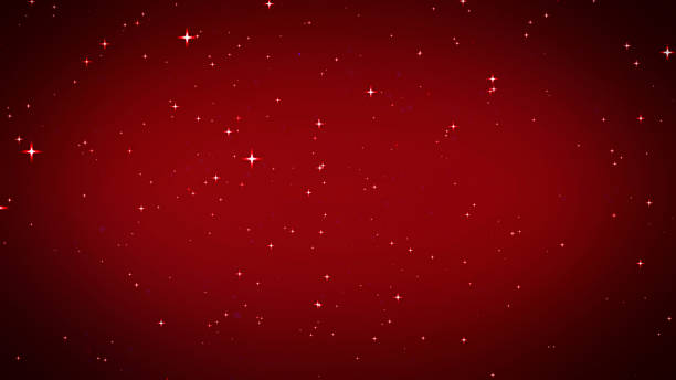 istock Particle bright red dark background blinking for Christmas and New Year 1916912045