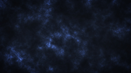 Night sky nebula, clouds, dark blue