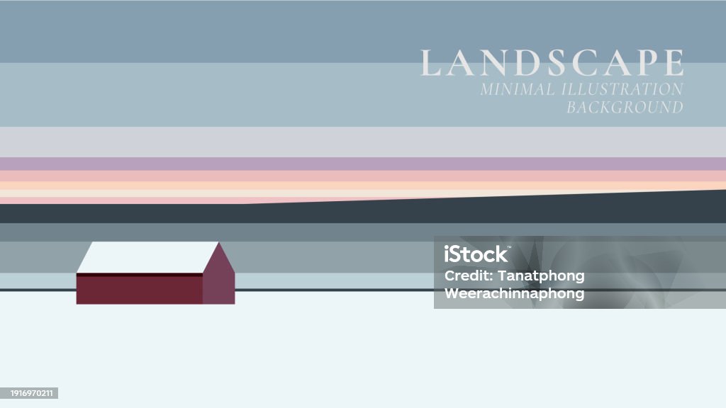Vector Minimal Background Minimal Landscape Background Vector Illustration Stock Illustration ...