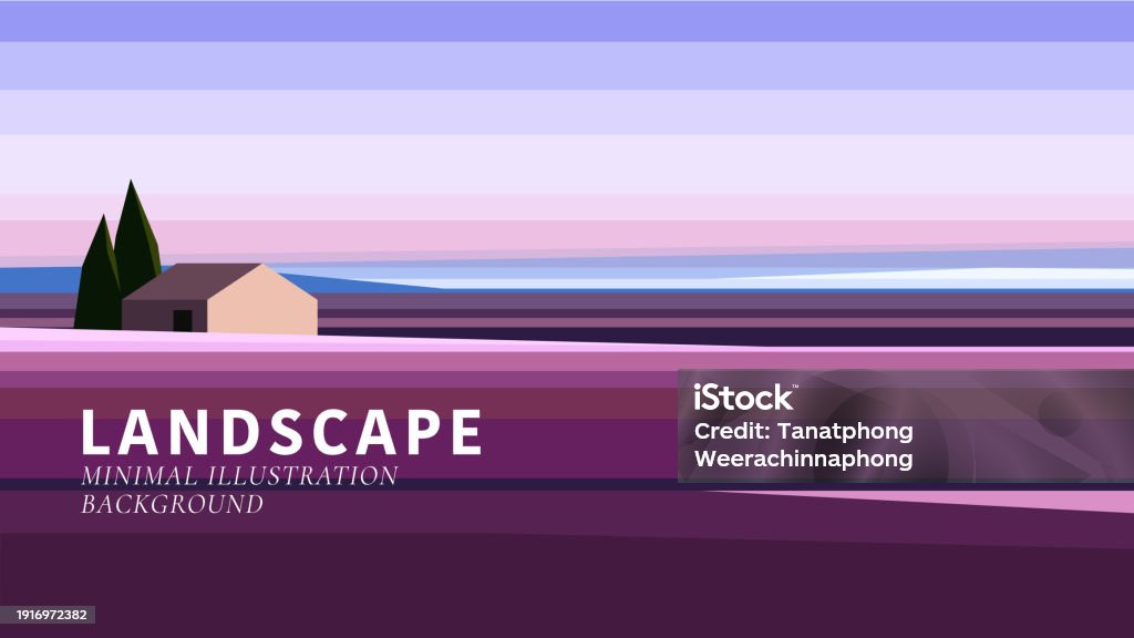 Vector Minimal Background Minimal Landscape Background Vector Illustration Stock Illustration ...