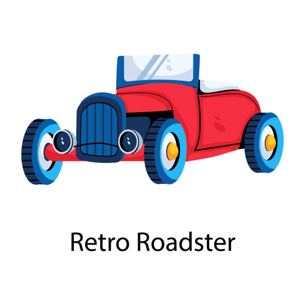 ilustraciones, imágenes clip art, dibujos animados e iconos de stock de retro roadster - roadster