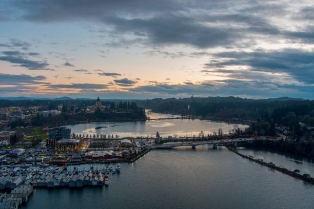 istock Olympia, Washington at sunset in December 1916996536