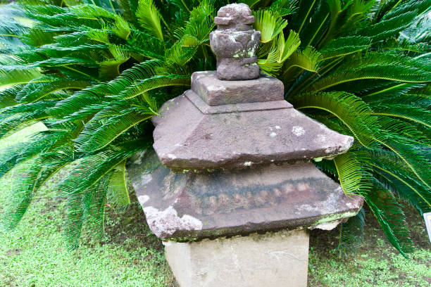istock The object made by stone with plants in Japan. 1916997704
