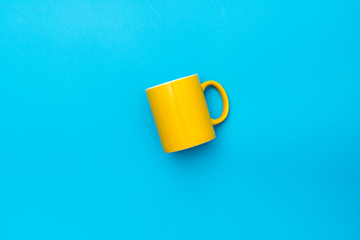 Realistic cup on white background.