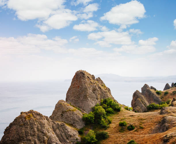 istock Karadag mountain range in Crimean mountains, an ancient extinct volcano. 1917014776
