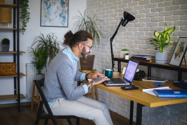 istock Young businessman working at home office 1917032529