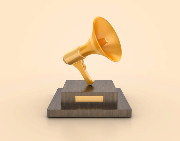 Megaphone Trophy stock photo