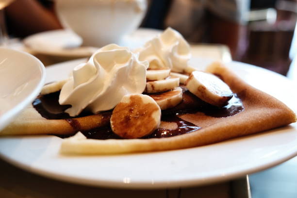 crepe in Paris with banna and chocolate