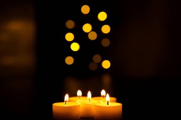 istock Candles and bokeh balls 1917077278
