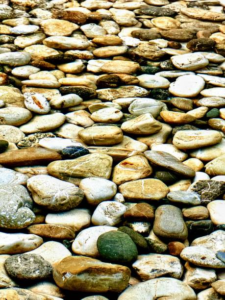 Neat white stone arrangement pattern