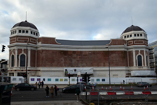 Bradford, UK - 01 08 2024 : View of the ongoing renovation of the Bradford Live venue in the centre of the City. The site of a former cinema complex, the venue expected to be ready later in 2024.