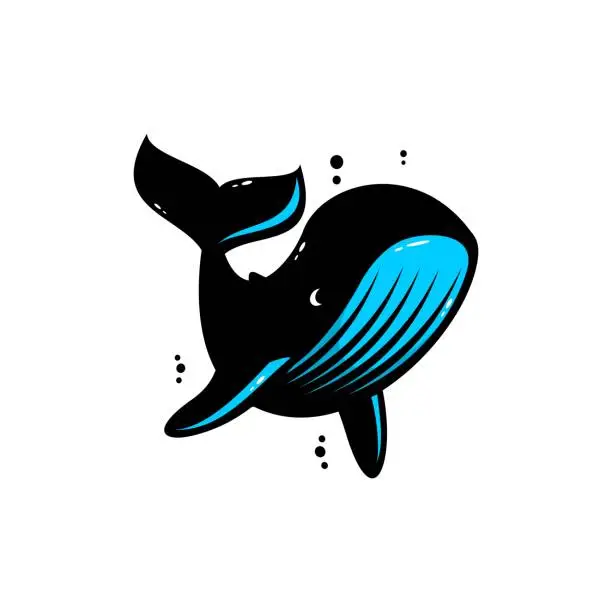 Vector illustration of Whale