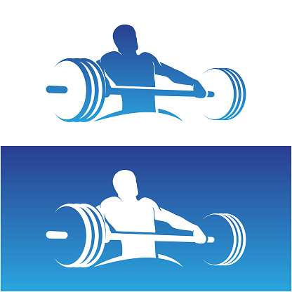 Gym fitness sport emblem and logo vector. This logo is perfect for any type of sport or an event related to weight lifting