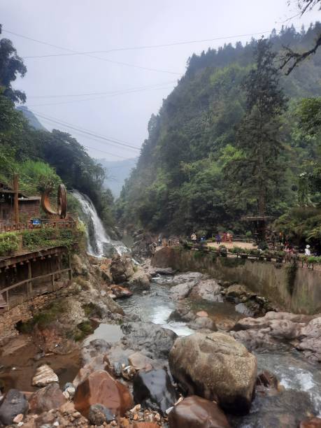 istock Waterfall in local town in Sapa 1917228328