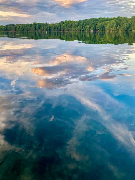 Big Rideau Lake mid summer reflection.