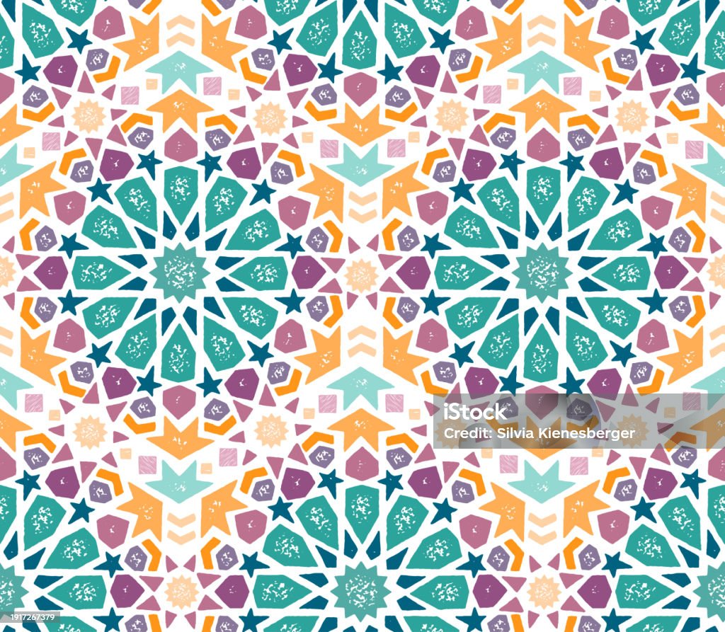 Arab Style Background Abstract Hand Drawn Seamless Pattern Arabic Style Background Great For ...