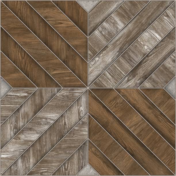 istock Ceramic tiles design. Marble and wooden textured. Parquet floor elements. 1917282624