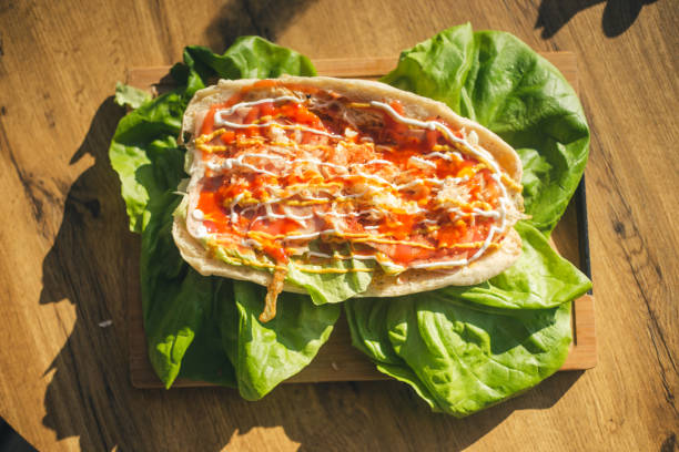 A variety of food items are displayed in an appetizing way.