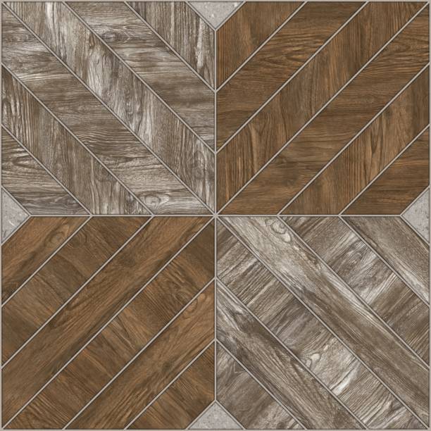 istock Ceramic tiles design. Marble and wooden textured. Parquet floor elements. 1917284779