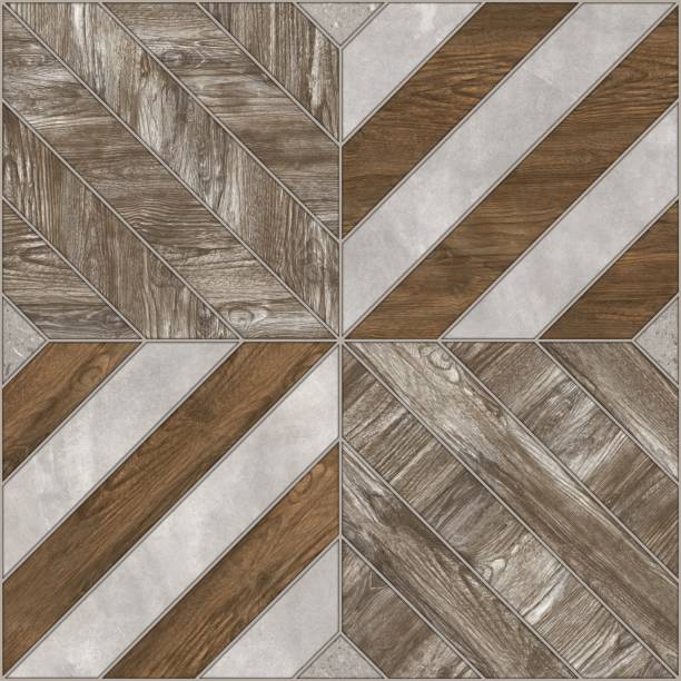 istock Ceramic tiles design. Marble and wooden textured. Parquet floor elements. 1917286405
