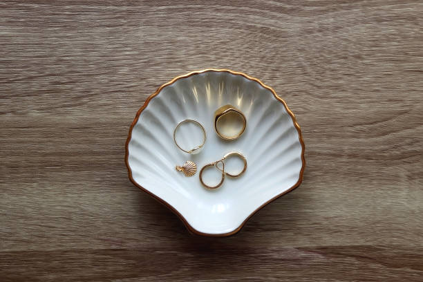 istock Ring Dish and Gold Jewelry 1917300265