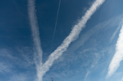 Chemtrails, human work, weather control, making clouds, rain, hail, destroying nature. Clouds and toxic chemtrails made as part of human geoengineering.