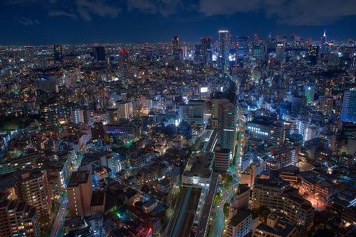 Urban nightscape at night