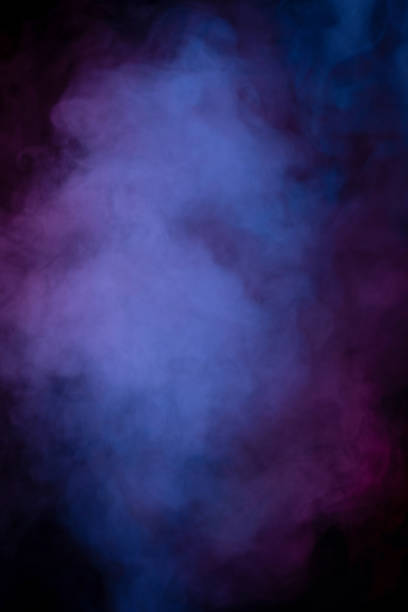 istock Blue and purple steam on a black background. 1917356336