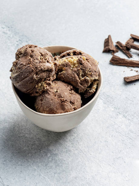 istock Chocolate ice cream. Scoop of chocolate ice cream. 1917401832