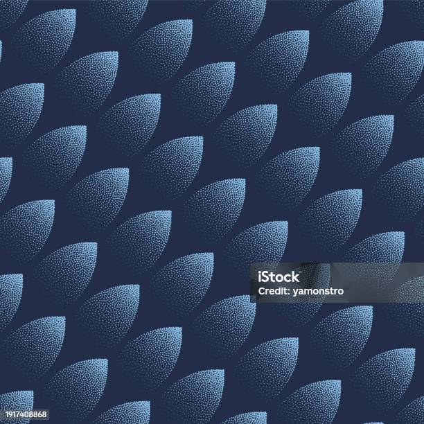 Modern Tilted Scale Structure Vector Seamless Pattern Trendy Blue ...