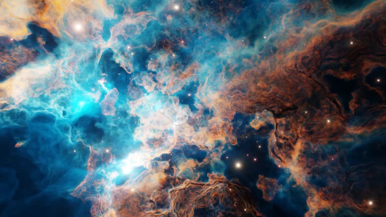 Flight Through a Deep Space Nebula and Star Field 3D Animation