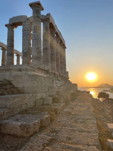 istock Sunset in cape sounion - Poseidon Temple 1917431456