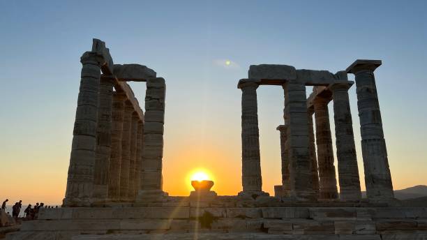 istock Sunset in cape sounion - Poseidon Temple 1917431994