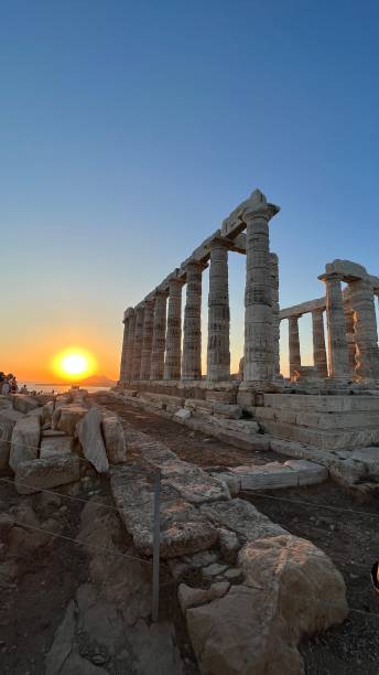 istock Sunset in cape sounion - Poseidon Temple 1917432519