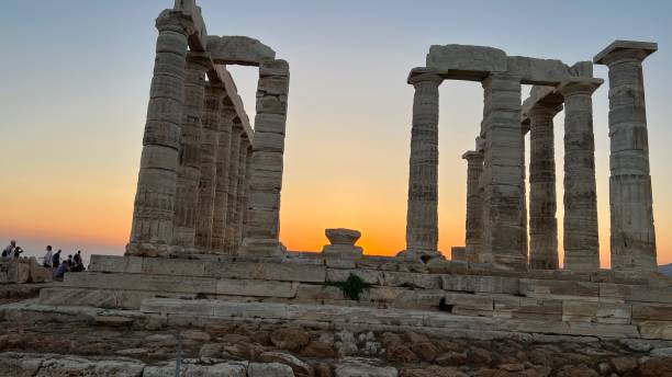 istock Sunset in cape sounion - Poseidon Temple 1917432534