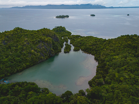 Landscape of Halong Bay in Allang Asaude, West Seram Regency, Maluku, Indonesia
