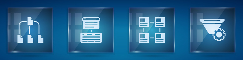 Server Host Chart Set Folder Tree Server Data Web Hosting Hierarchy Organogram Chart And ...