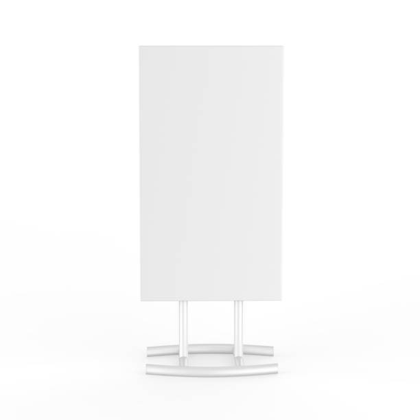 istock Free Advertising Standing Poster Display Holder Metal Stand. 3d Render Illustration 1917480265