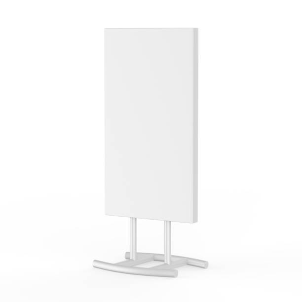 istock Free Advertising Standing Poster Display Holder Metal Stand. 3d Render Illustration 1917480793