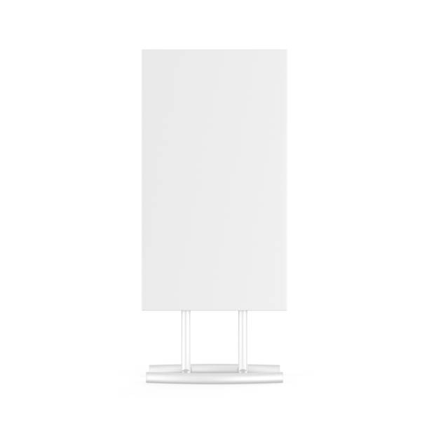 istock Free Advertising Standing Poster Display Holder Metal Stand. 3d Render Illustration 1917480939