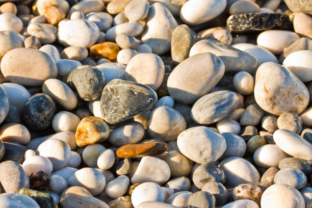 Free picture: Close-up of big rocks on wet ground with dark blue night sky